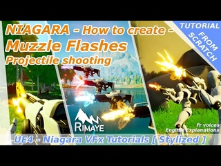 Niagara : Create a Muzzle Flash Effect / Projectile Shooting - Unreal Engine tutorial UE4 VFX