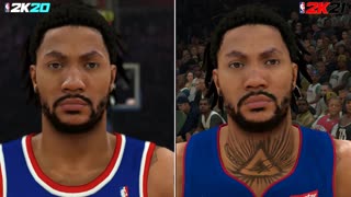 Сравнение игроков в NBA 2K20 vs 2K21👀🤔