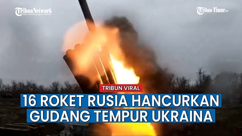 16 Roket Rusia Seberat 280kg Meluncur ke Gudang Perlengkapan Tempur