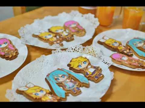 Hatsune Miku sugar icing cookies 初音ミク
