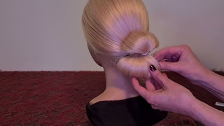 SUPER CUTE/EASY DUOBLE HAIR BUN DONUT UPDO. Prom/Wedding/Bridal & Everyday Hairstyle. Peinados