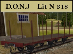 DONJ Lit N 318 3-axlig timmervagn obromsad