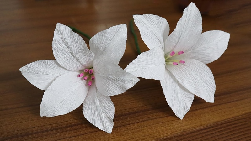 How to Make Crepe Paper Flower, Pretty Calla Lily Paper Flowers Making Step by Step, DIY
