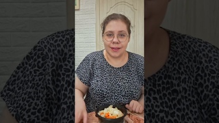 Мукбанг Салат Цезарь с креветками
