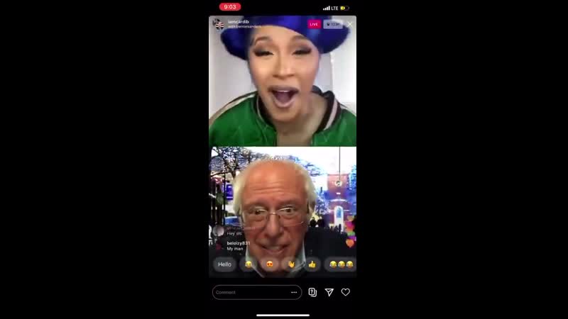 Cardi B Talks with Uncle Bernie On Instagram Full