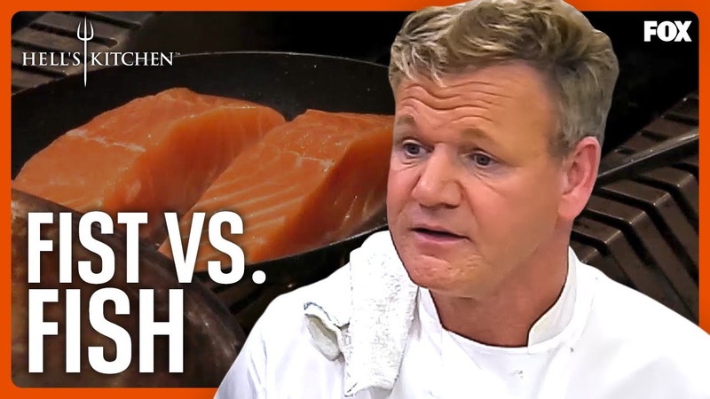 Gordon Blows Up And Punches Raw Salmon, Hell s