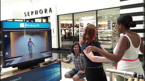 tri Mirror Virtual Fitting Room with Kinect Motion