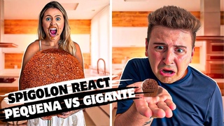 REACTS LONGOS - COMIDAS PEQUENAS VERSUS COMIDA GIGANTES POR 24 HORAS