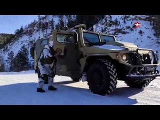 На что способен бронеавтомобиль Тигр-М:кадры учений в Бурятии