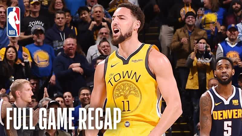 NUGGETS vs WARRIORS, Klay Thompson Knocks Down 9 Three Pointers, March 8,