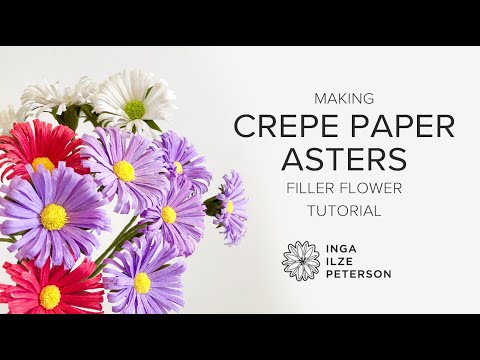 How to Make Crepe Paper Asters Step by Step