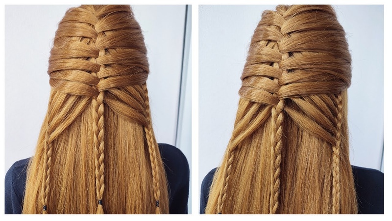 Waterfall Braid Hairstyle Step by Step, Hair tutorial for Beginners, Coiffure avec Tresse