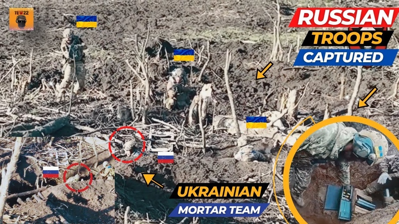 Ukraine Forces Marines With Help From Mortar Team Rush Towards Trenches Capture Russian Troops